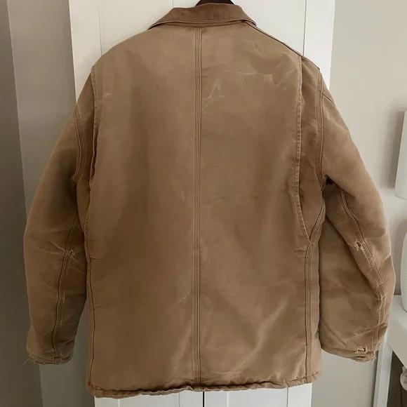 Genuine Carhartt Duck Jacket - Distressed & Super Clean 🧼 🧥 - Made in USA 🇺🇸 - L - Picture 3 of 10